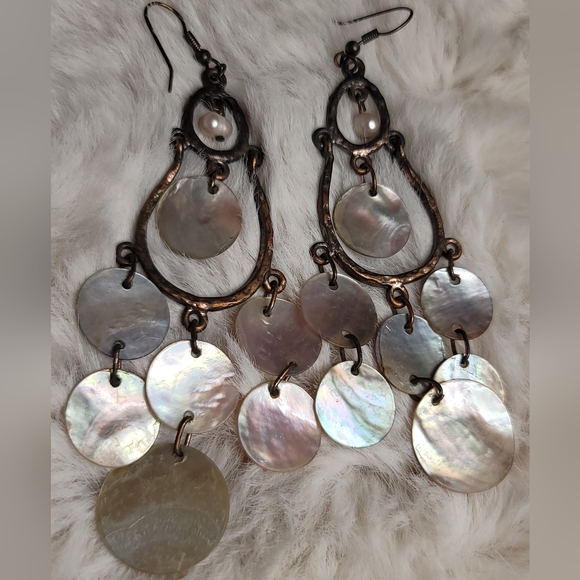 Statement Shell Earrings - Picture 8 of 9